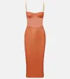 Oseree Lumière Open-back Midi Dress