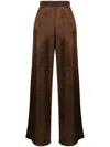 Oseree Beaded Detail Trousers In Brown