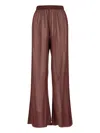 Oseree Lumière Trousers In Semi-transparent Brown Metallic Fabric In Brown