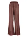 Oseree Lumière Trousers In Semi-transparent Brown Metallic Fabric In Brown