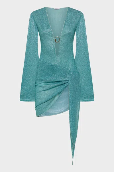 Oseree Lumiere Pareo Dress Sea Turquoise In Green