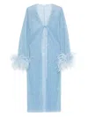 Oseree Oséree Lumiere Plumage Long Kaftan Clothing In Blue