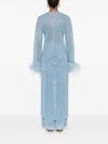 Oseree Lumière Plumage Coat In Blue