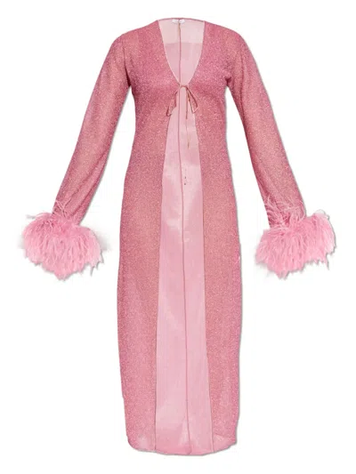 Oseree Tie Detail Dress In Pink
