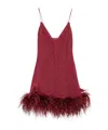 Oseree Oséree Lumière Feather-trimmed Minidress