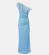 Oseree Oséree Lumière Plumage One-shoulder Maxi Dress