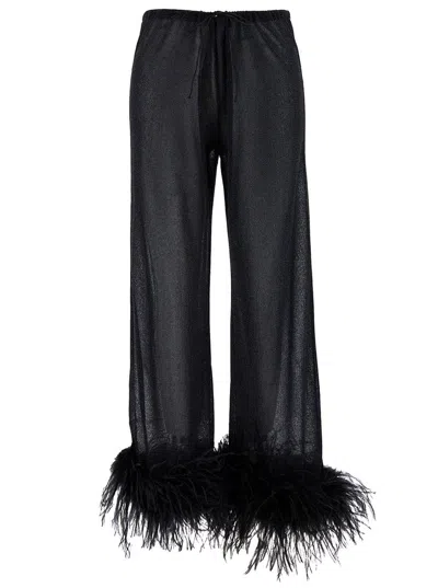 Oseree Oséree 'lumiere Plumage' Pants In Black