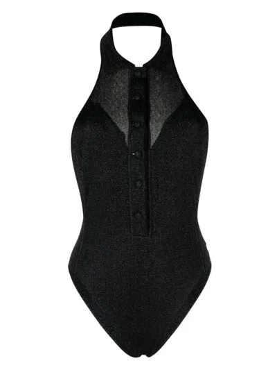 Oseree Oséree Lumiere Polo Body Clothing In Black