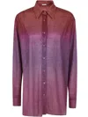 Oseree Lumiere Printed Lurex Shade Shirt In Purple