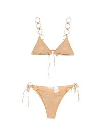 Oseree Lumiere Ring Bikini In Brown