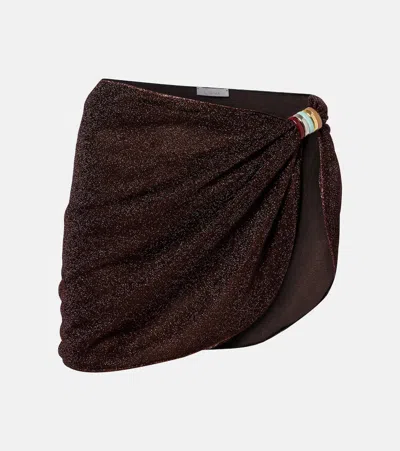 Oseree Oséree Lumière Ring-detail Beach Cover-up In Brown