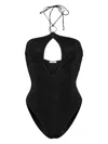 Oseree Oséree Black Lumiere Ring Maillot One Piece Swimwear In Black