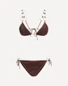 Oseree Brown Polyamide Bikini In Brown