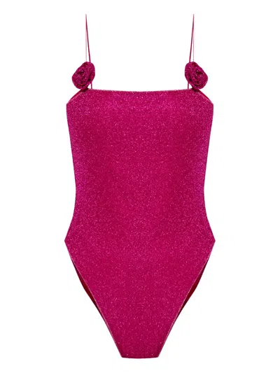 OSEREE LUMIÈRE ROSE APPLIQUÉ SWIMSUIT