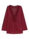 Oseree Lumière Rose Mini Dress In Red