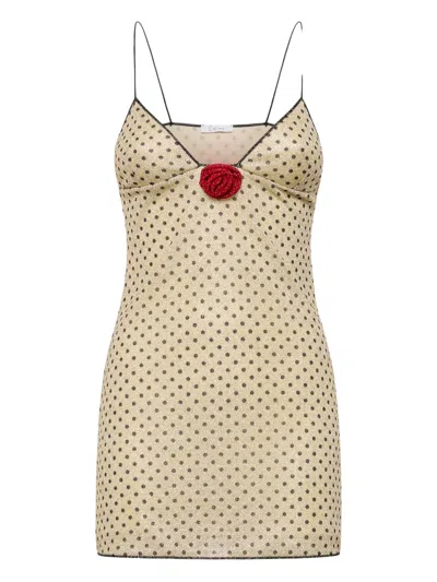 OSEREE LUMIÈRE ROSE POIS MINI DRESS