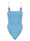 Oseree Spaghetti Strap One-piece Swimsuit In Blue