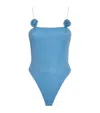 Oseree Spaghetti Strap One-piece Swimsuit In Blue