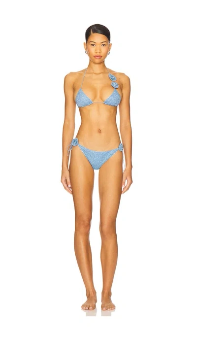 Oseree Lumiere Rose Two Piece Bikini In Transparent