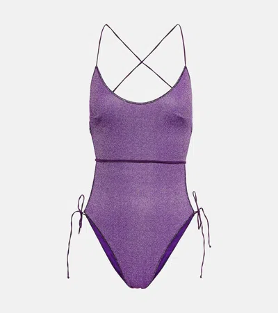 Oseree Lumiere Scoop-neck Swimsuit In Purple