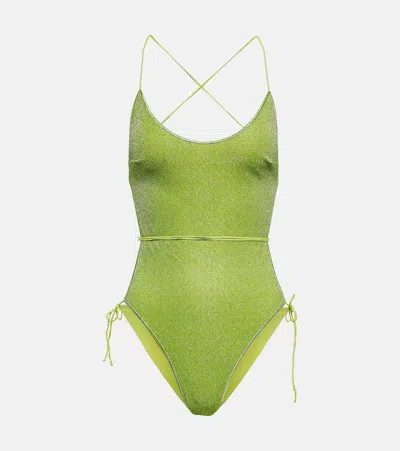 Oseree Oséree Lumière Self-tie Swimsuit In Green