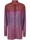 Oseree Lumiere Printed Lurex Shade Shirt In Pink
