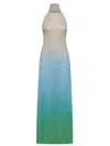 Oseree Lumiere Shade Turtleneck Dress In Multicolour