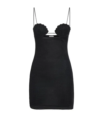 Oseree Lumière Shell Mini Dress In Black