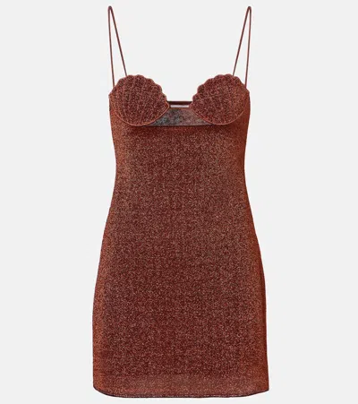 Oseree Oséree Lumière Shell Minidress In Brown