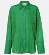 Oseree Oséree Lumiere Lurex Button In Green
