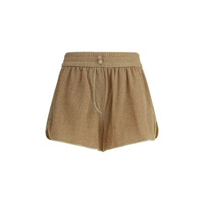 Oseree Lumiere Shorts In Gold