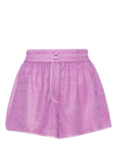 Oseree Oséree Lumière Shorts In Lurex In Pink & Purple