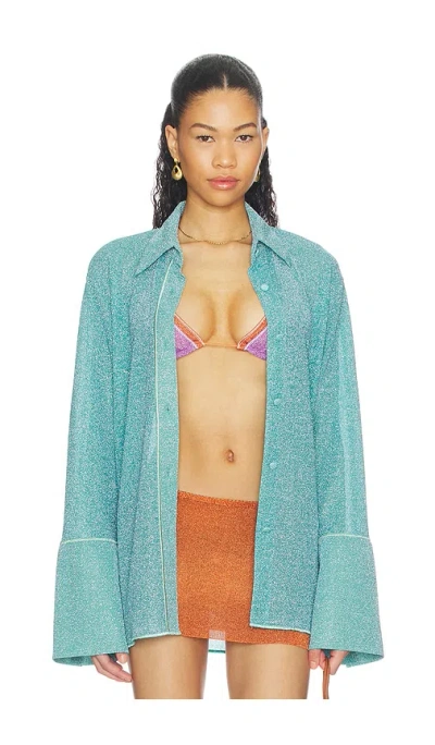 Oseree Lumiere Sleeves Shirt In Blue
