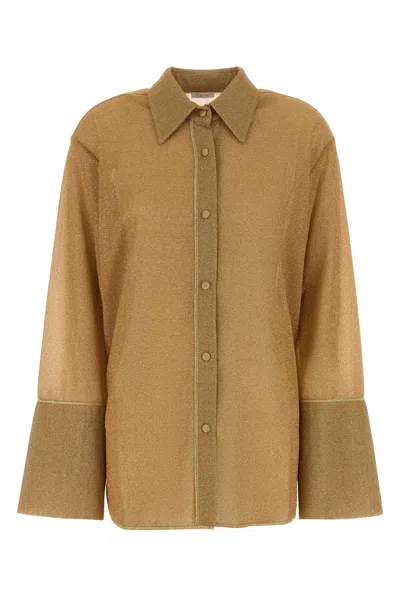 Oseree Lumiere Sleeves Shirt In Brown