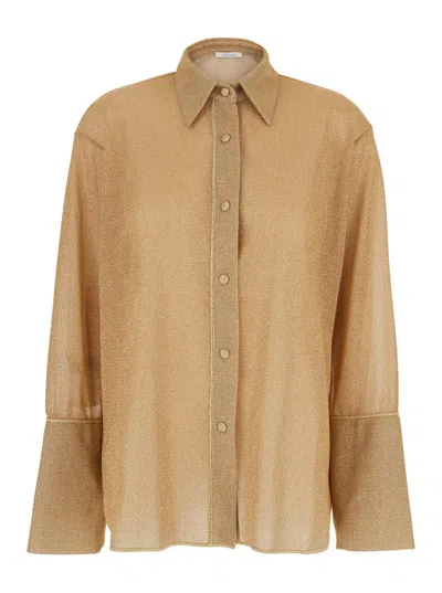 Oseree Lumiere Sleeves Shirt In Orange