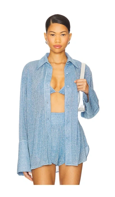Oseree Lumiere Sleeves Shirt In Transparent
