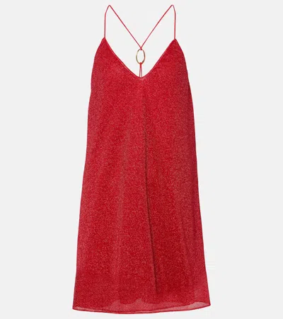Oseree Lumière Slip Dress In Red