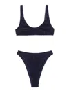 Oseree Oséree Lumiere Lurex Sporty Bra `90 Bottom Clothing In Blue