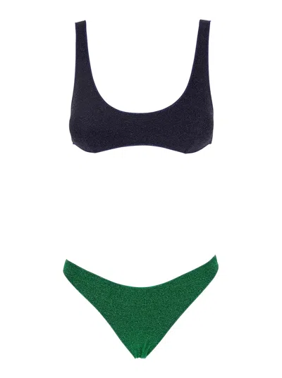 Oseree 'lumiere Sporty' Multicolor Bi-color Bikini Set In Tech Fabric Woman
