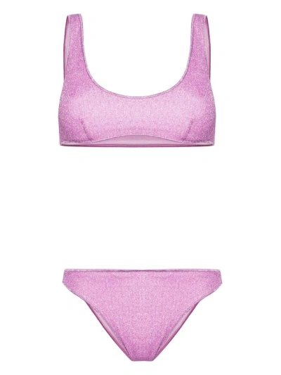 Oseree Lumiere Sporty Two Piece Bikini In Pink