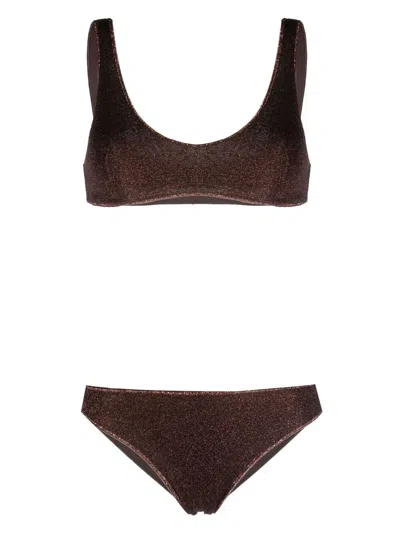 Oseree `lumiere` Sporty Set In Brown