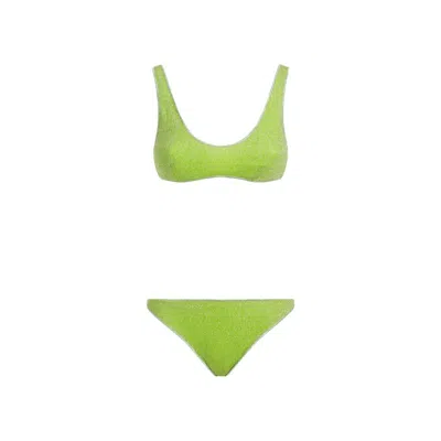 Oseree Lumiere Sporty Two Piece Bikini In Green