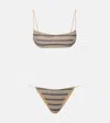 Oseree Oséree Lumière Striped Bikini In Multi