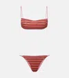 Oseree Oséree Lumière Striped Bikini In Multicoloured