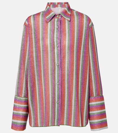 Oseree Oséree Lumière Striped Shirt In Multi