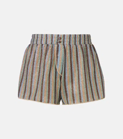 Oseree Oséree Lumière Striped Shorts In Multi