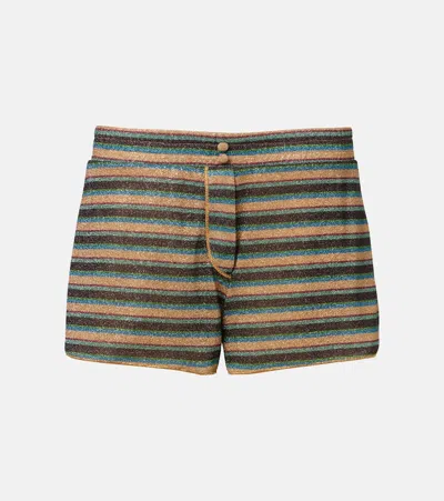 Oseree Oséree Lumière Striped Shorts In Multi
