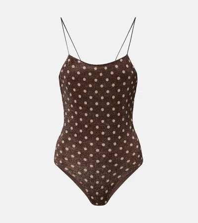 Oseree Oséree Lumière Swimsuit In Brown