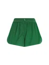Oseree Lumière Metallic-threading Shorts In Green