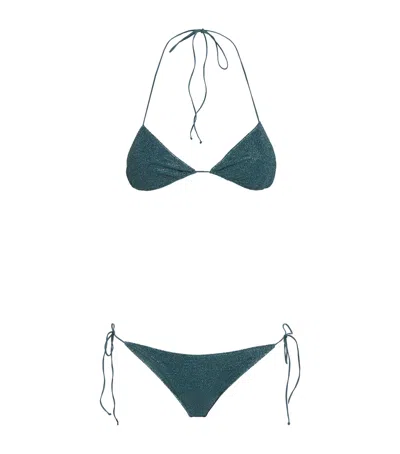 Oseree Lumière Triangle Bikini In Blue